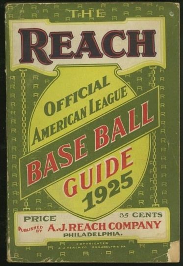 MAG 1925 Reach Baseball Guide